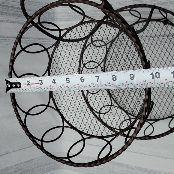  2-Tier Metal Countertop Fruit Vegetables Basket Bowl - Picture 7 of 13